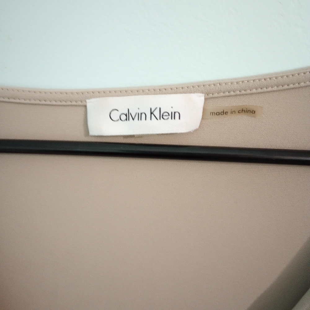 Calvin Klein Tan Sleeveless Blouse Women's Size 2X